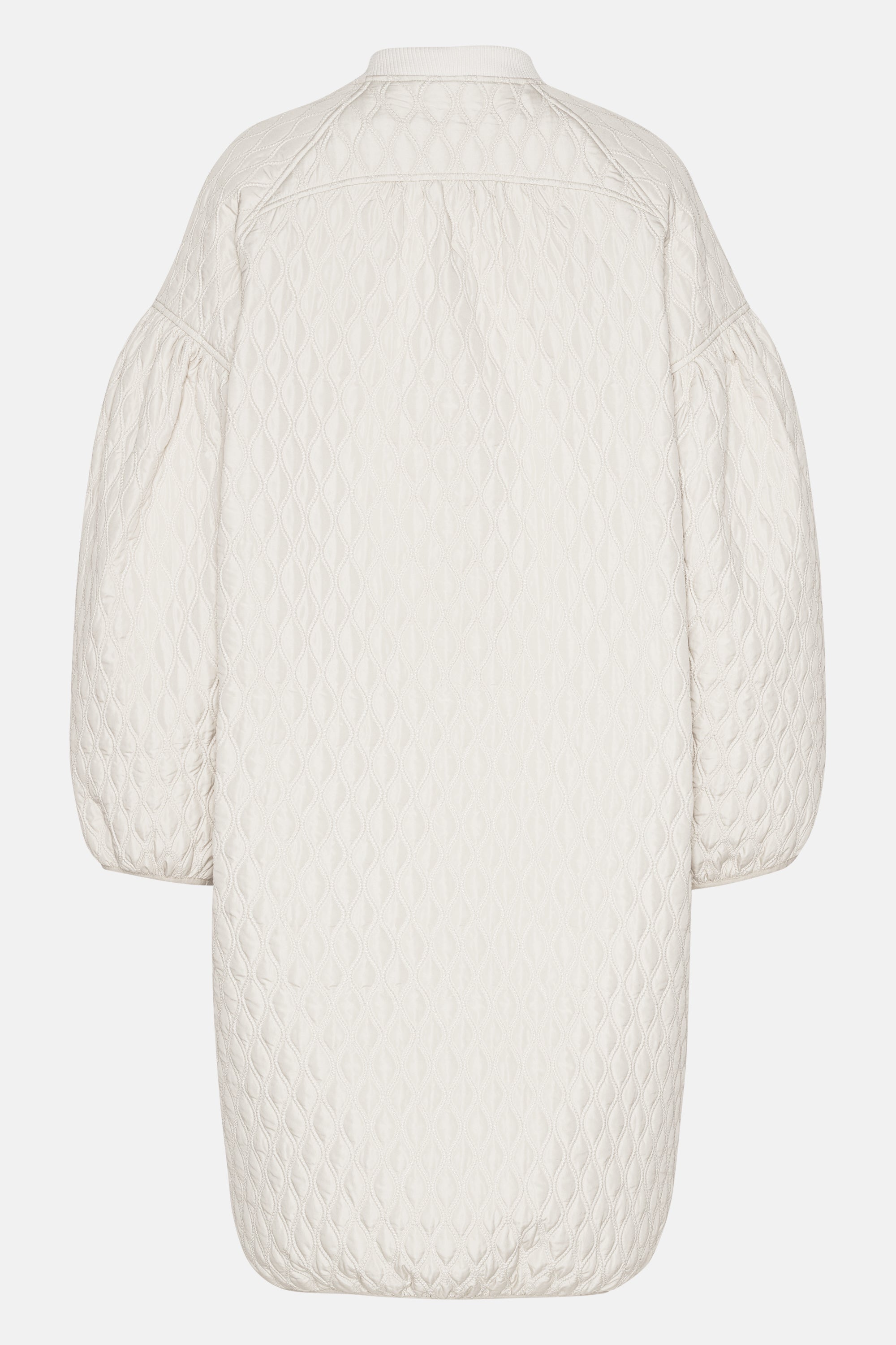 Langer Steppmantel - Milk Creme